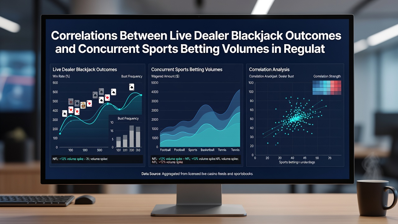 Regulatory charts comparing blackjack outcome distributions with sports betting volume trends across multiple jurisdictions